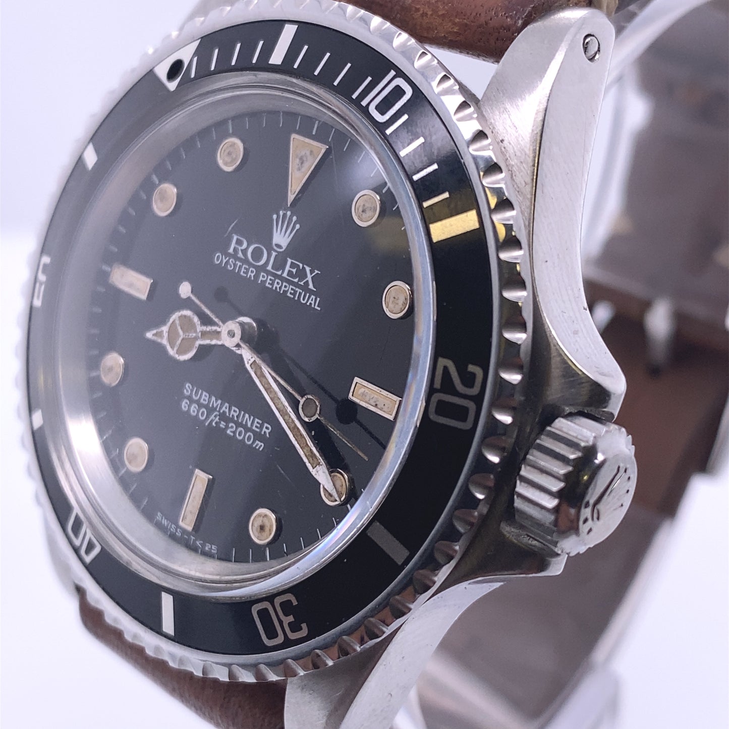 Vintage Rolex Submariner 5513 Stainless Steel Black Dial