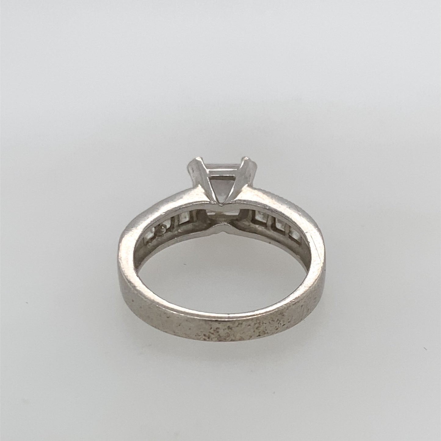 925 Sterling Silver Women's Ring W/ Center Square CZ Stone