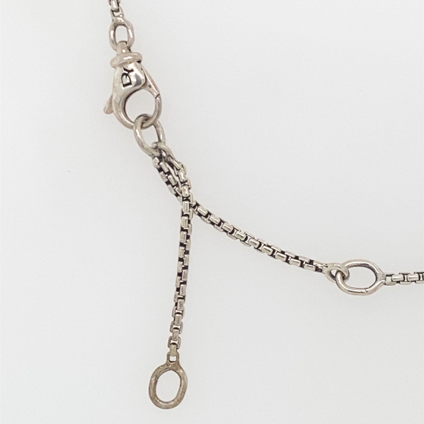 David Yurman Sterling Silver Prasiolite & Diamond Necklace