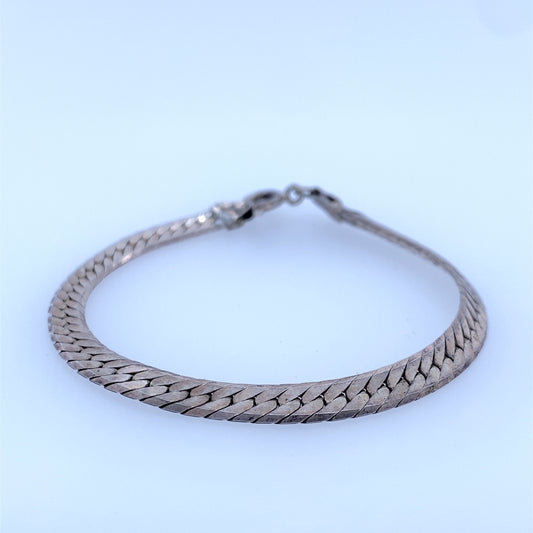 925 Sterling Silver Serpentine Link Bracelet