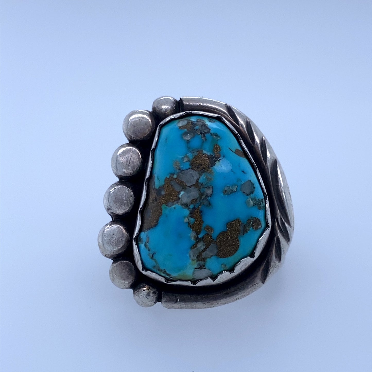 925 Sterling Silver Blue Turqoise Ring