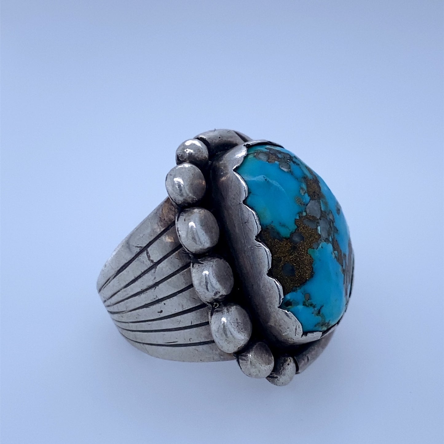 925 Sterling Silver Blue Turqoise Ring