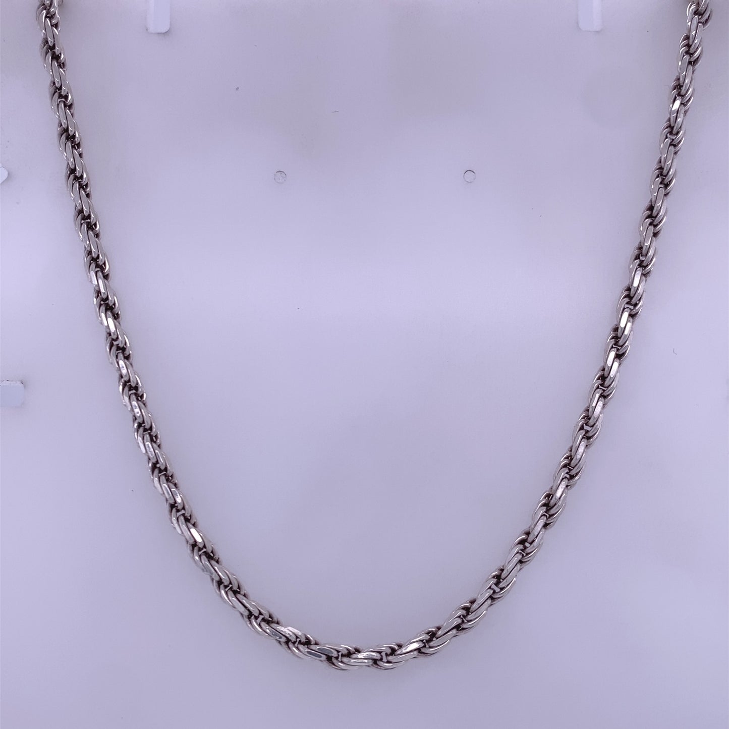 925 Sterling Silver Rope Neckalce, 24"