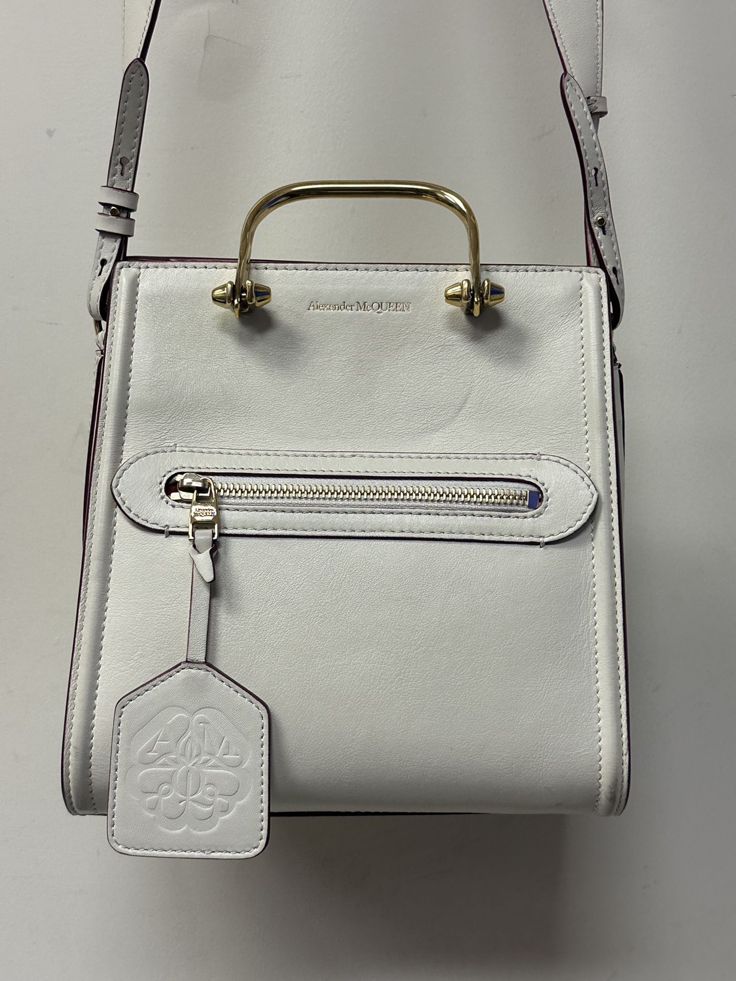 Alexander Mcqueen The Short Story Shoulder Bag- Beige