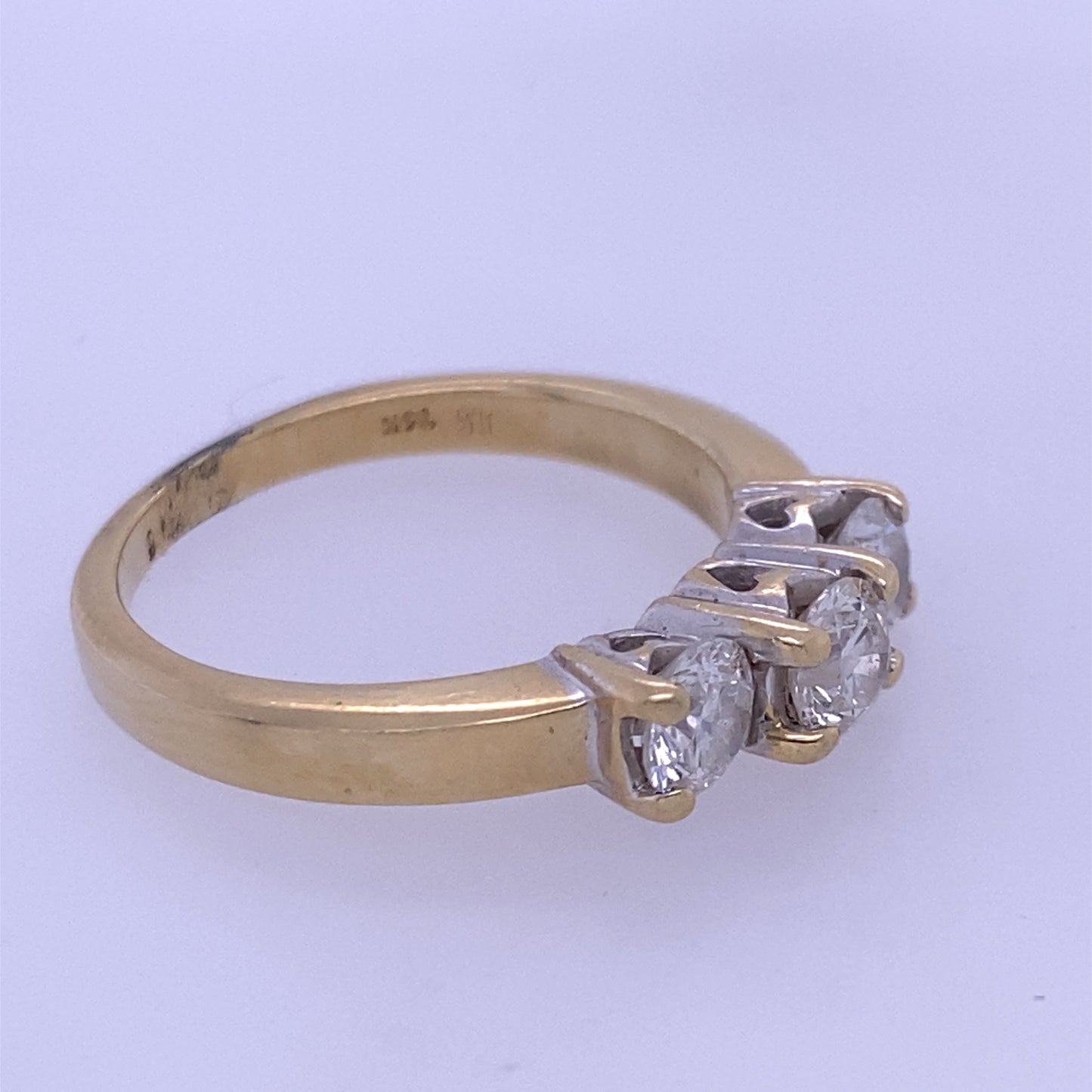 14k Yellow Gold Ring W/.99TCW of Round Diamonds