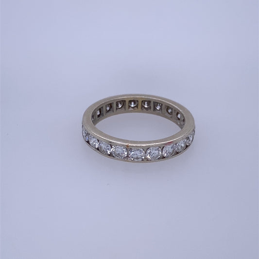 14k White Gold 2.20TCW Diamond Band