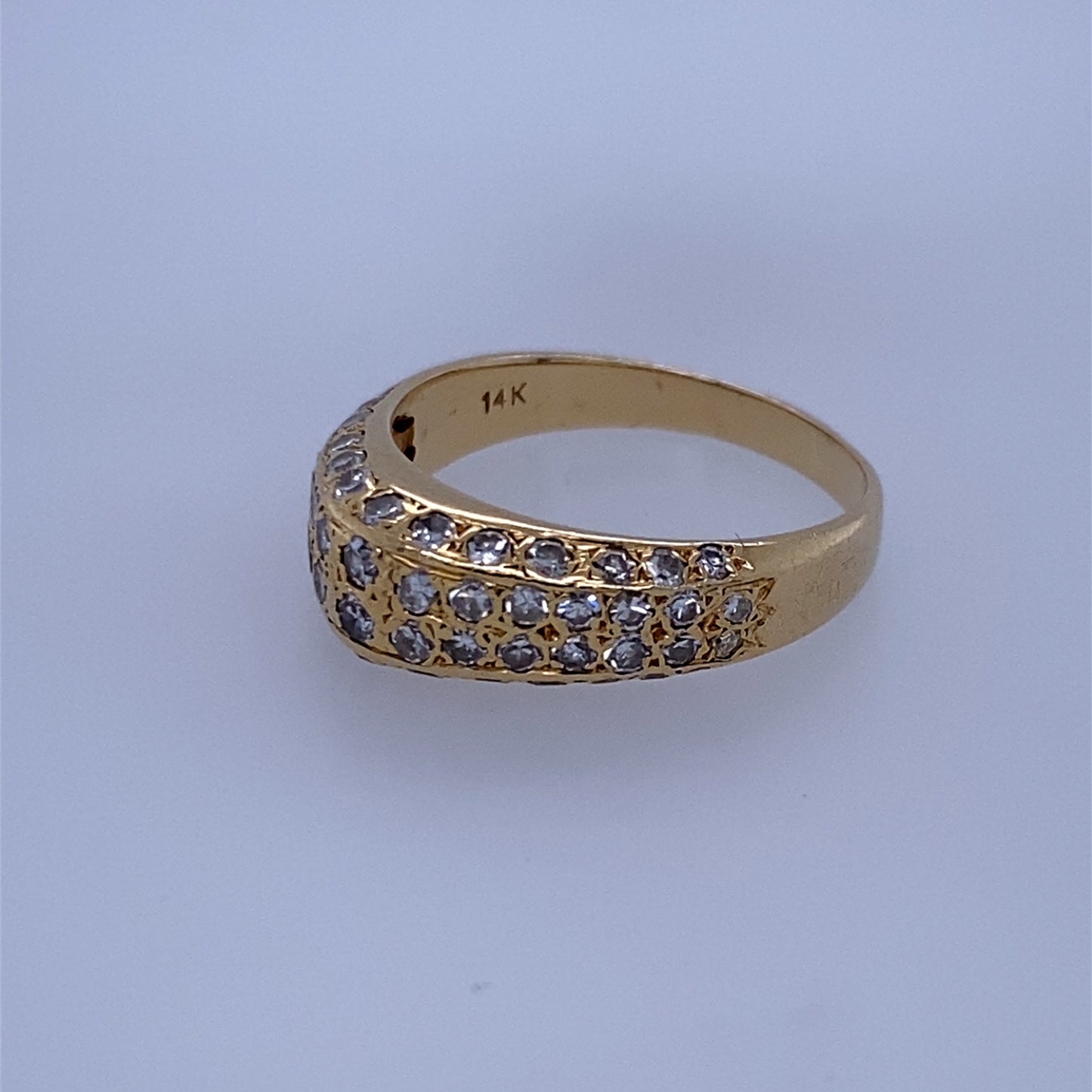 14k Yellow Gold 1.45TCW Diamond Ladies Ring