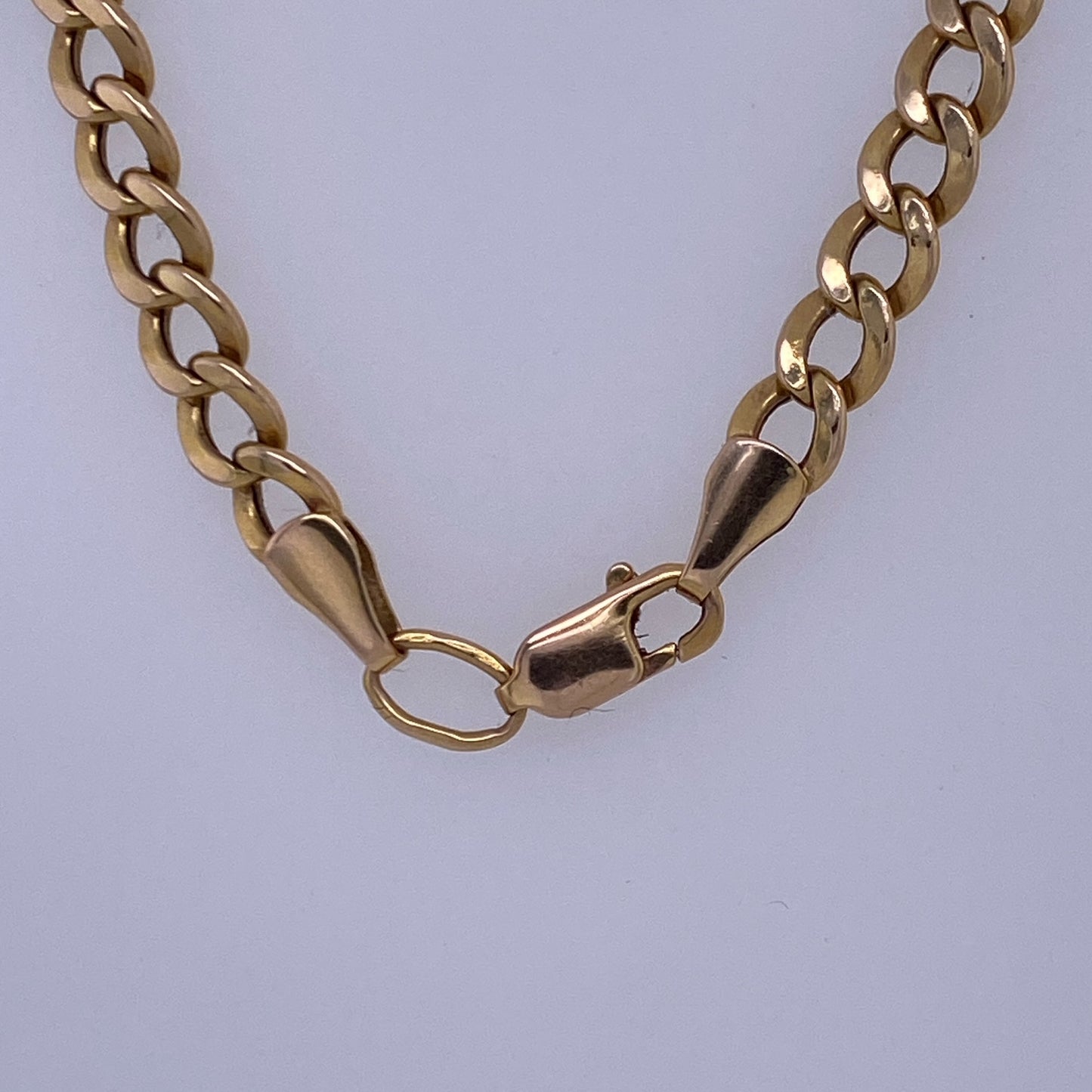 14k Rose Gold Curb Link Necklace