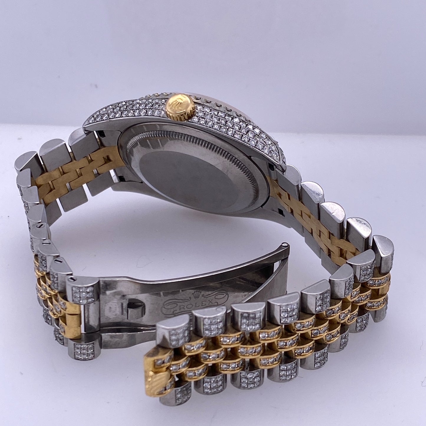 Rolex 116233 Two-Tone 36mm Iced-Out Diamond Watch