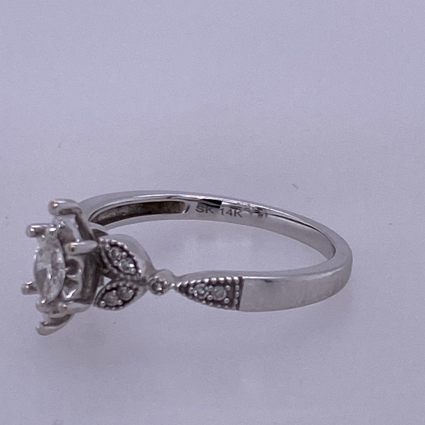 14k White Gold Marquise Cut Diamond Engagement/Wedding Ring