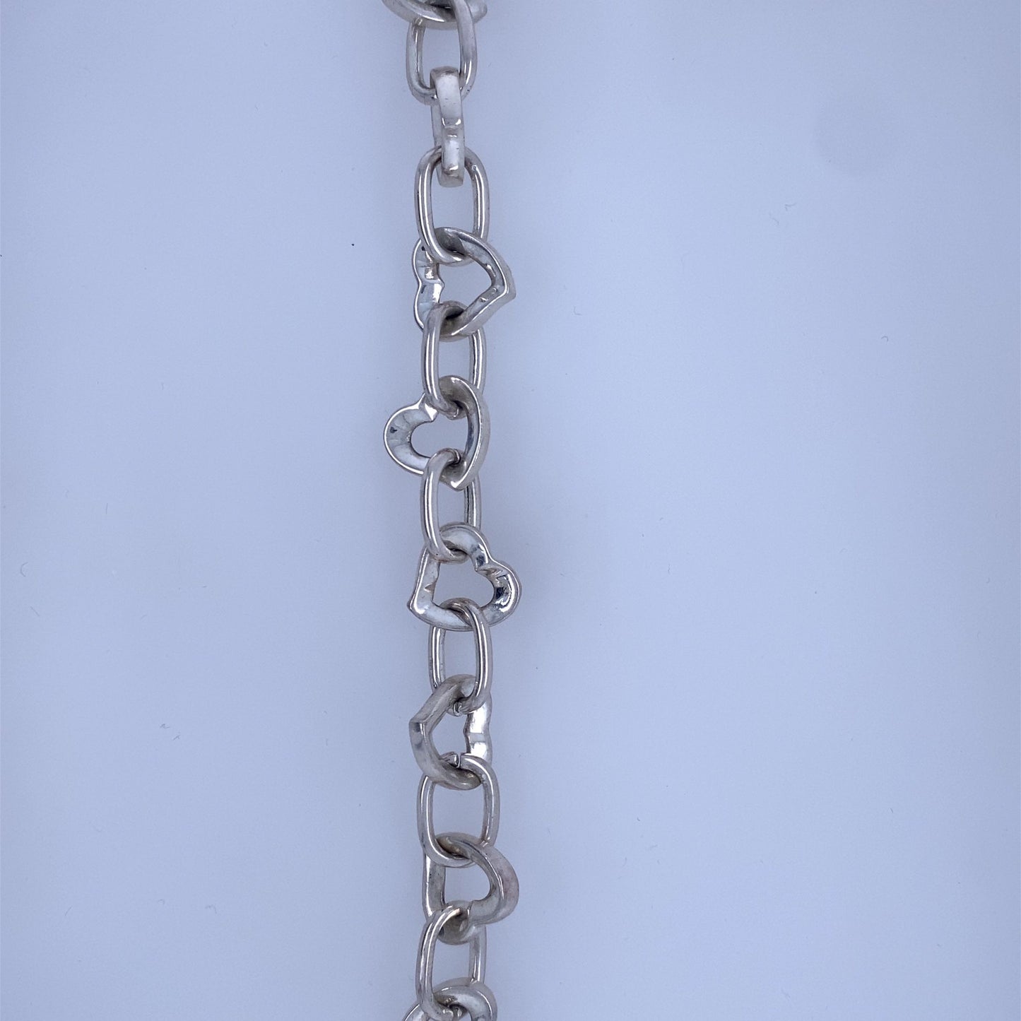 925 Sterling Silver Heart Link Bracelet