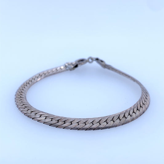 925 Sterling Silver Serpentine Link Bracelet