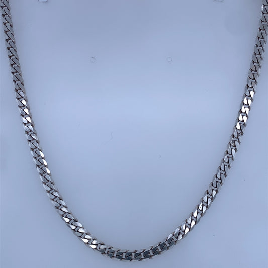 925 Sterling Silver Cuban Link Necklace 24"