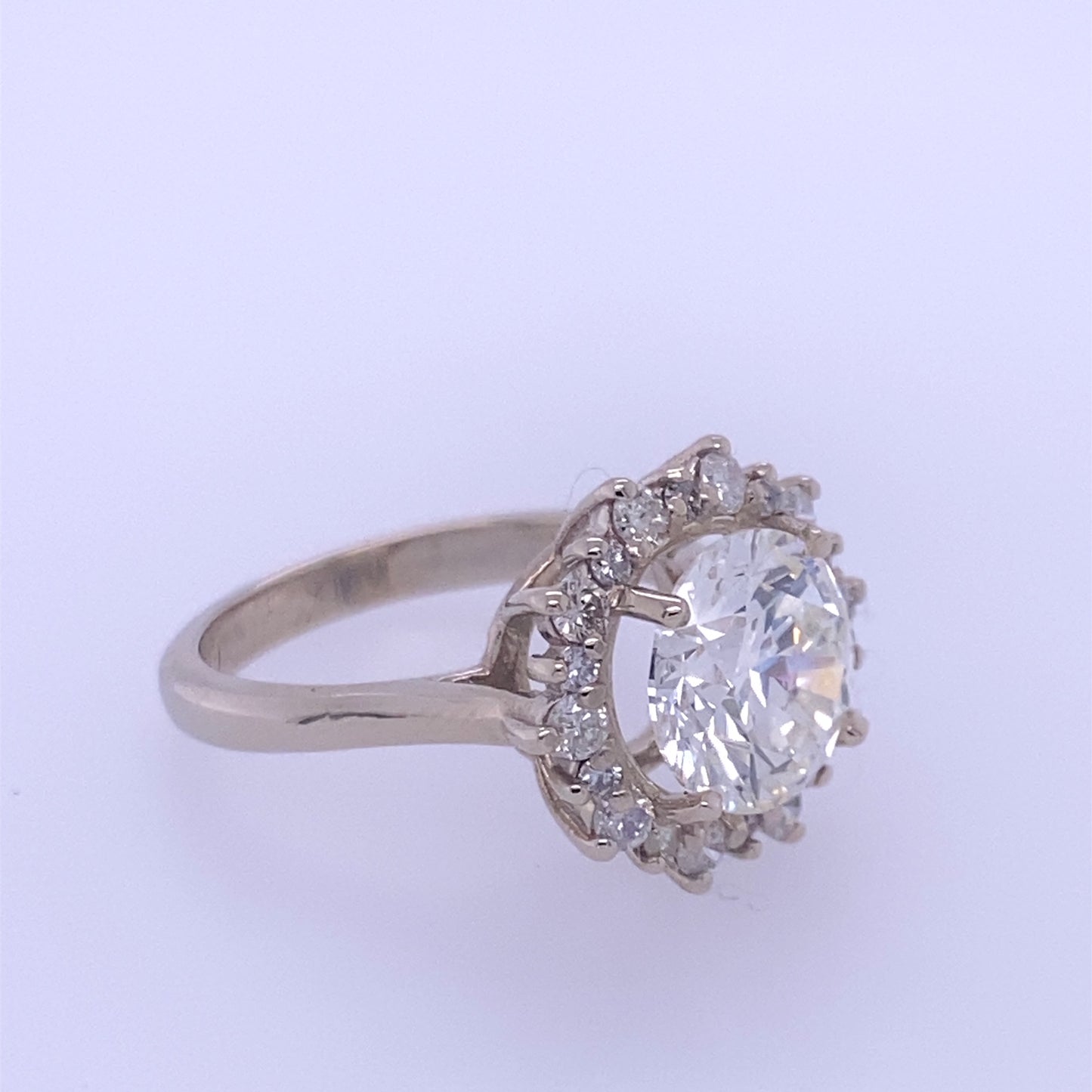 14k White Gold 3.03 CT Diamond Engagment/Wedding Ring