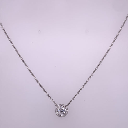 Tiffany & Co Platinum Diamond Soleste Pendant Necklace 0.32CTW