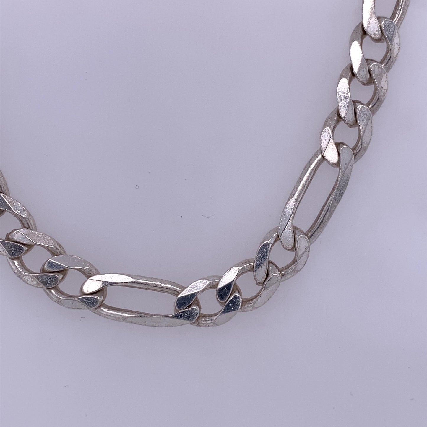 925 Sterling Silver Figaro Link Chain, 24”