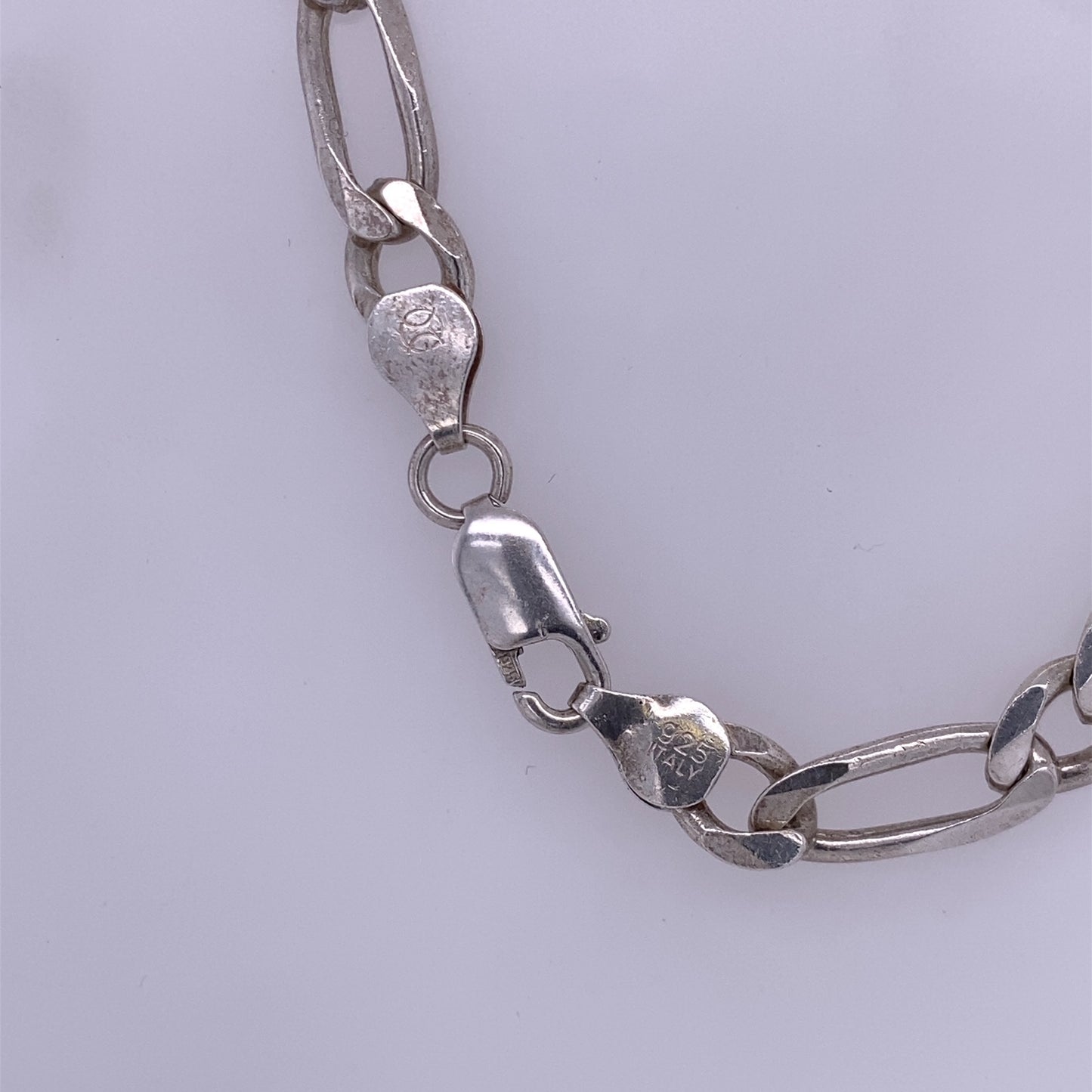 925 Sterling Silver Figaro Link Chain, 24”