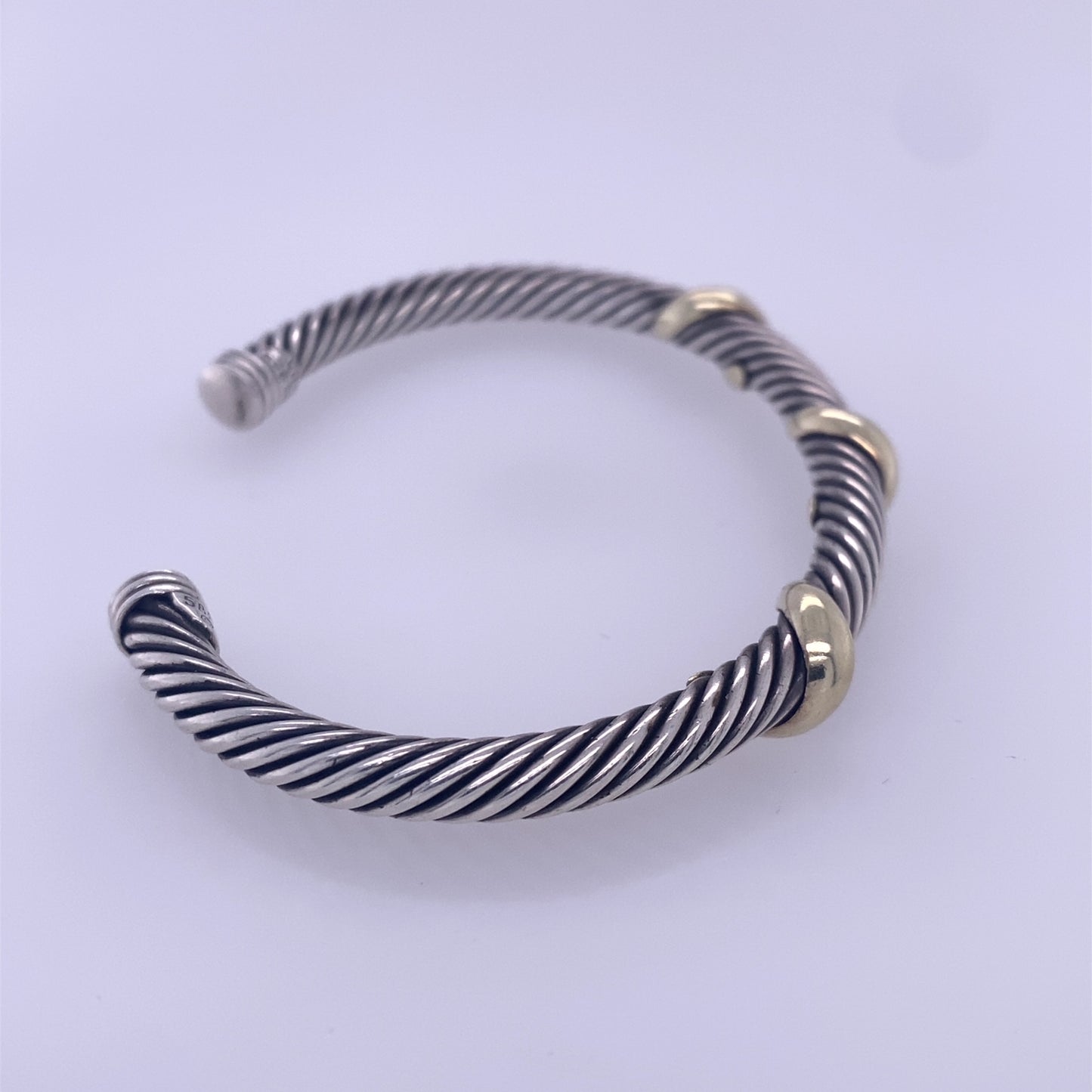 David Yurman 585/925 Triple Strand Bangle Bracelet