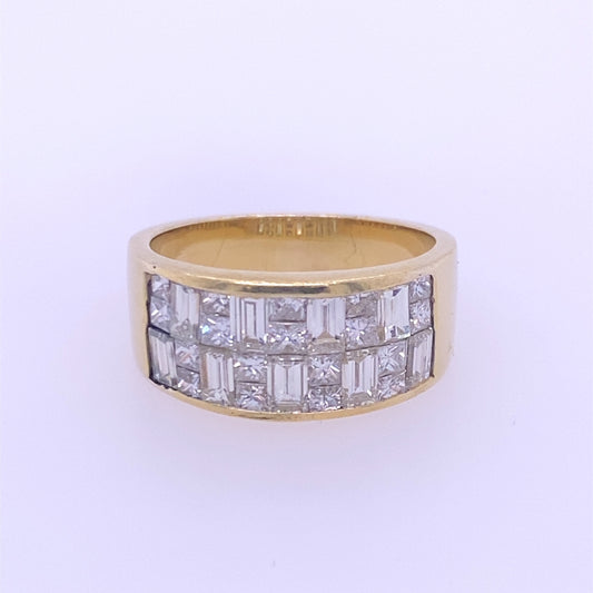 18k Yellow Gold Princess Cut Diamond Ring