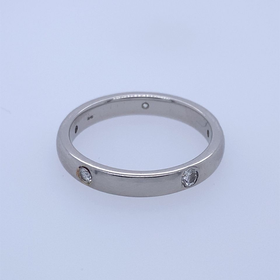 Platinum 950 Band Ring With Diamonds