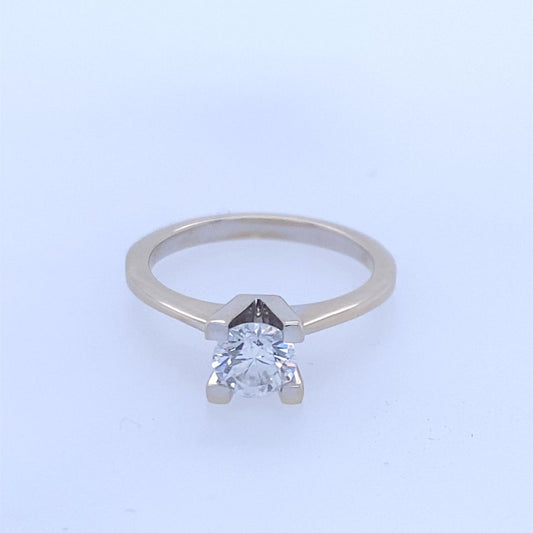 14k White Gold Solitaire Wedding/Engagment 0.54CT Ring