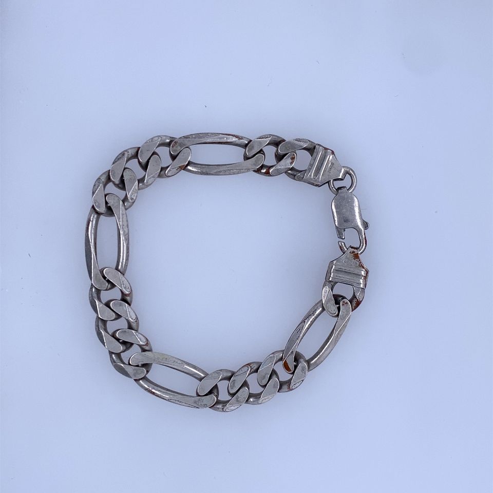 925 Sterling Silver Figaro Link Necklace