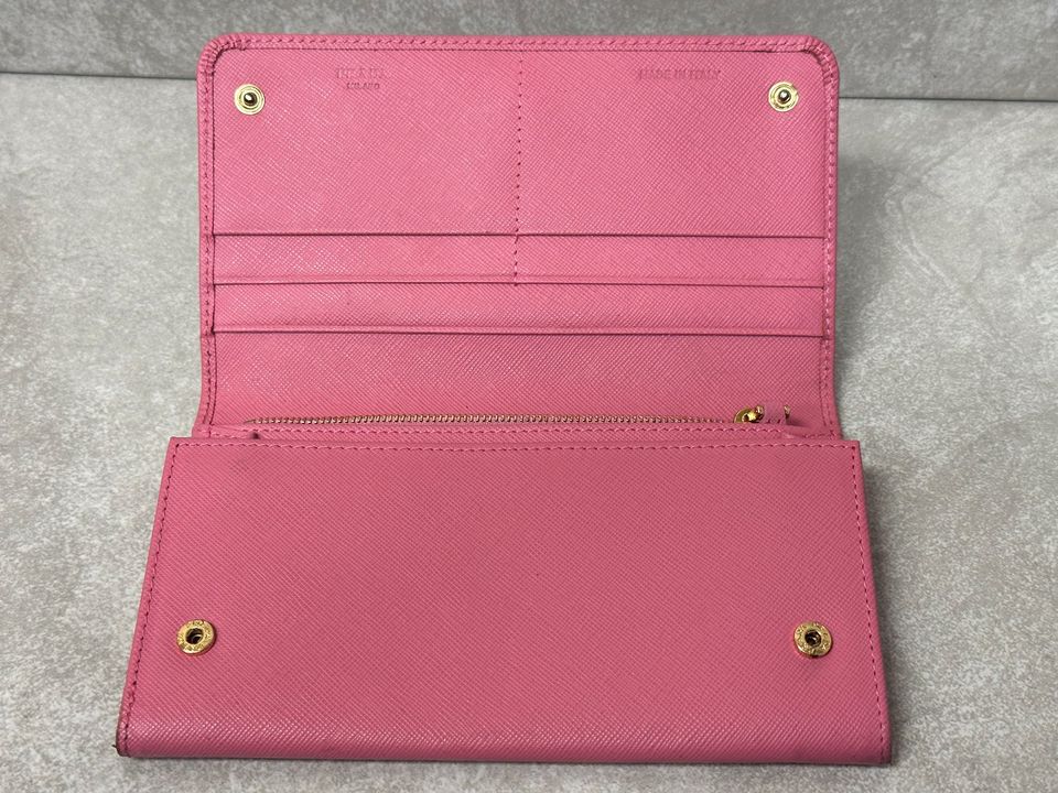 Prada Saffiano Lux Leather Continental Wallet