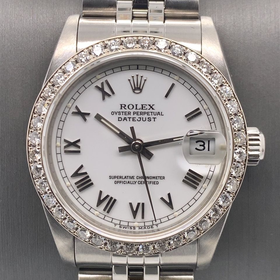 Rolex 68274 31mm Stainless Steel Diamond Bezel Datejust