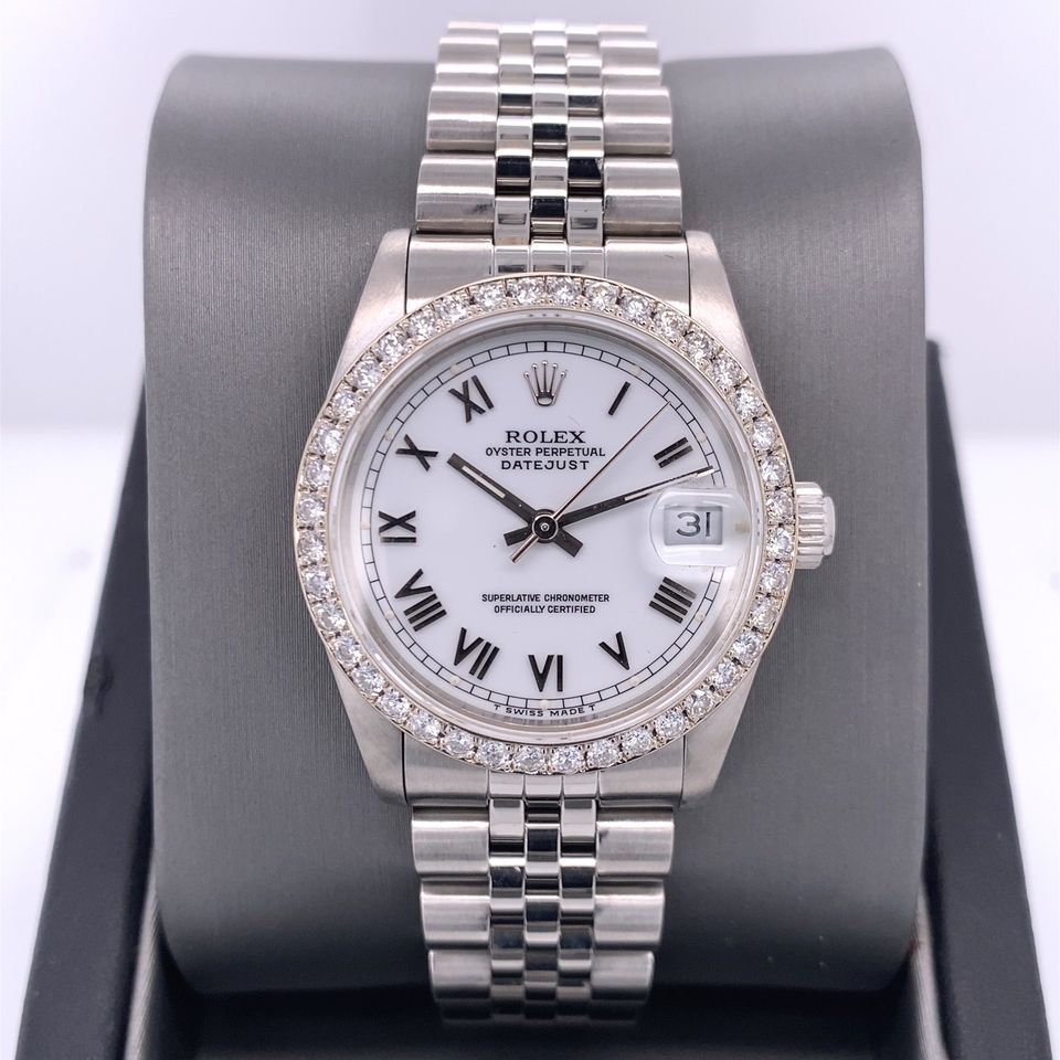 Rolex 68274 31mm Stainless Steel Diamond Bezel Datejust