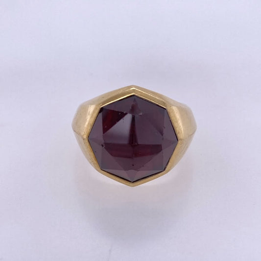 David Yurman 18K Yellow Gold Faceted Signet Ring