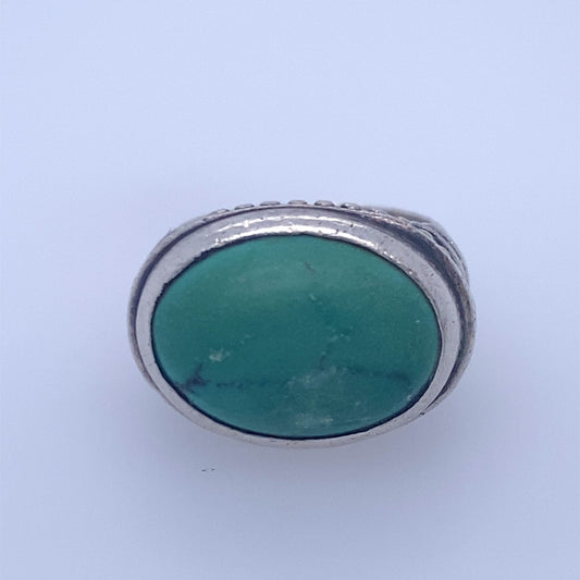 925 Silver Vintage Ring With Turquoise Center Stone