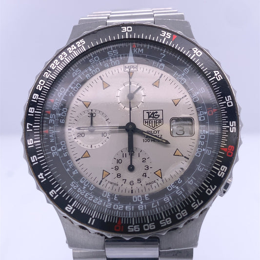 Tag Heuer 230.006.Z Pilot 1980s Stainless Steel Wrist-Watch