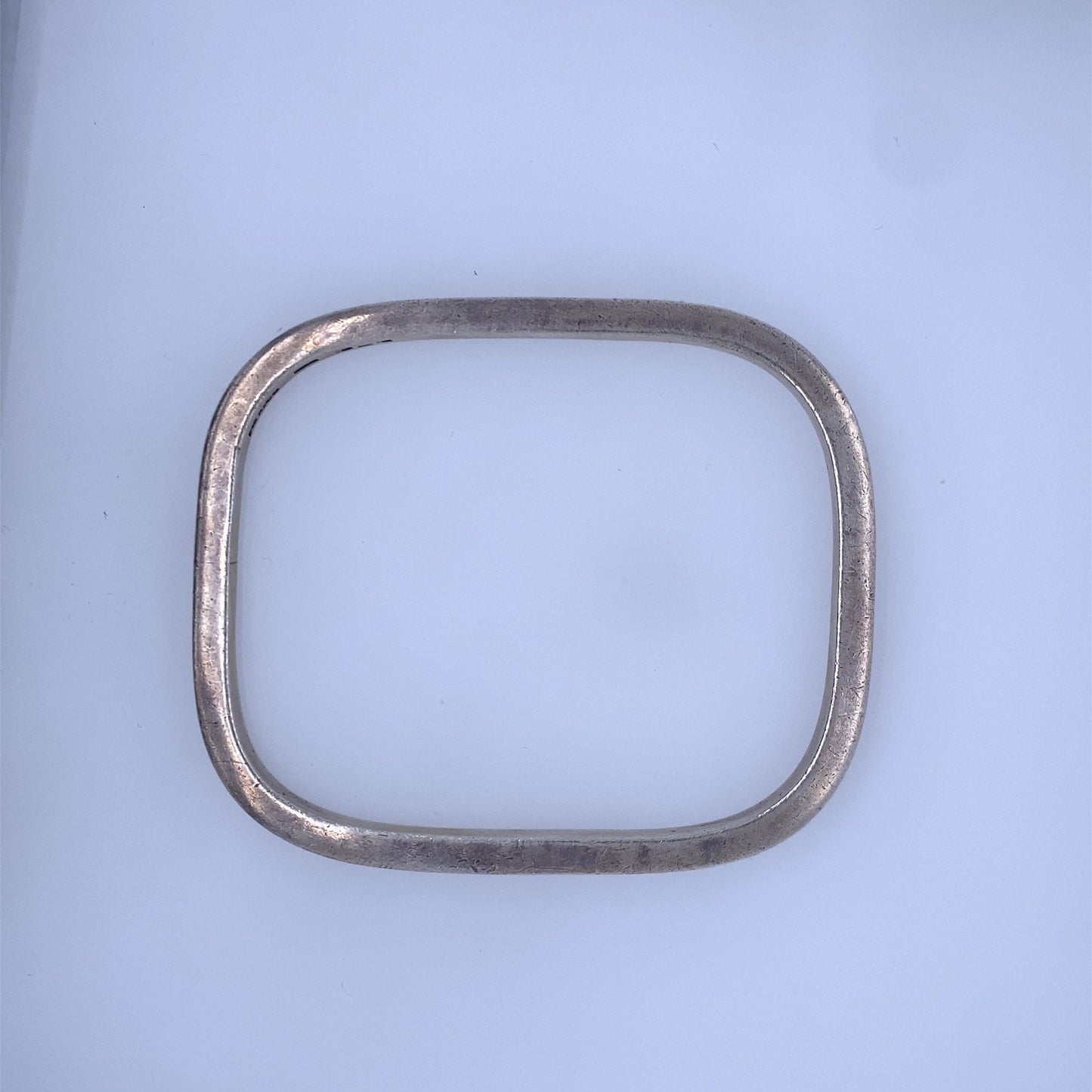 925 Sterling Silver Rectangle Style Bangle Bracelet