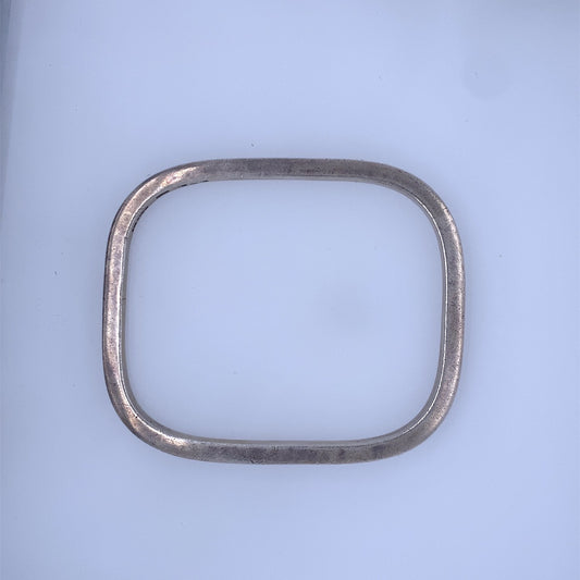 925 Sterling Silver Rectangle Style Bangle Bracelet