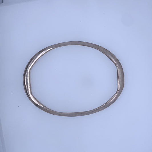 925 Sterling Silver Oval Shape Bangle Bracelet