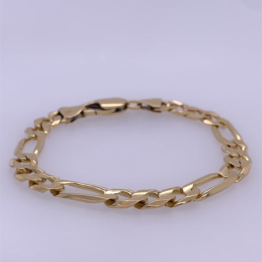 14k Yellow Gold Figaro Bracelet