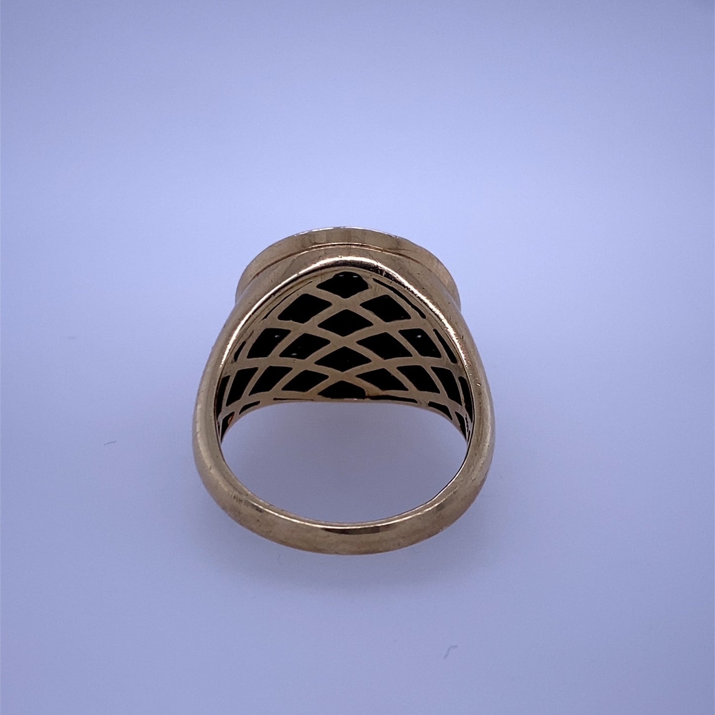 10k Yellow Gold Medusa Head Diamond Ring