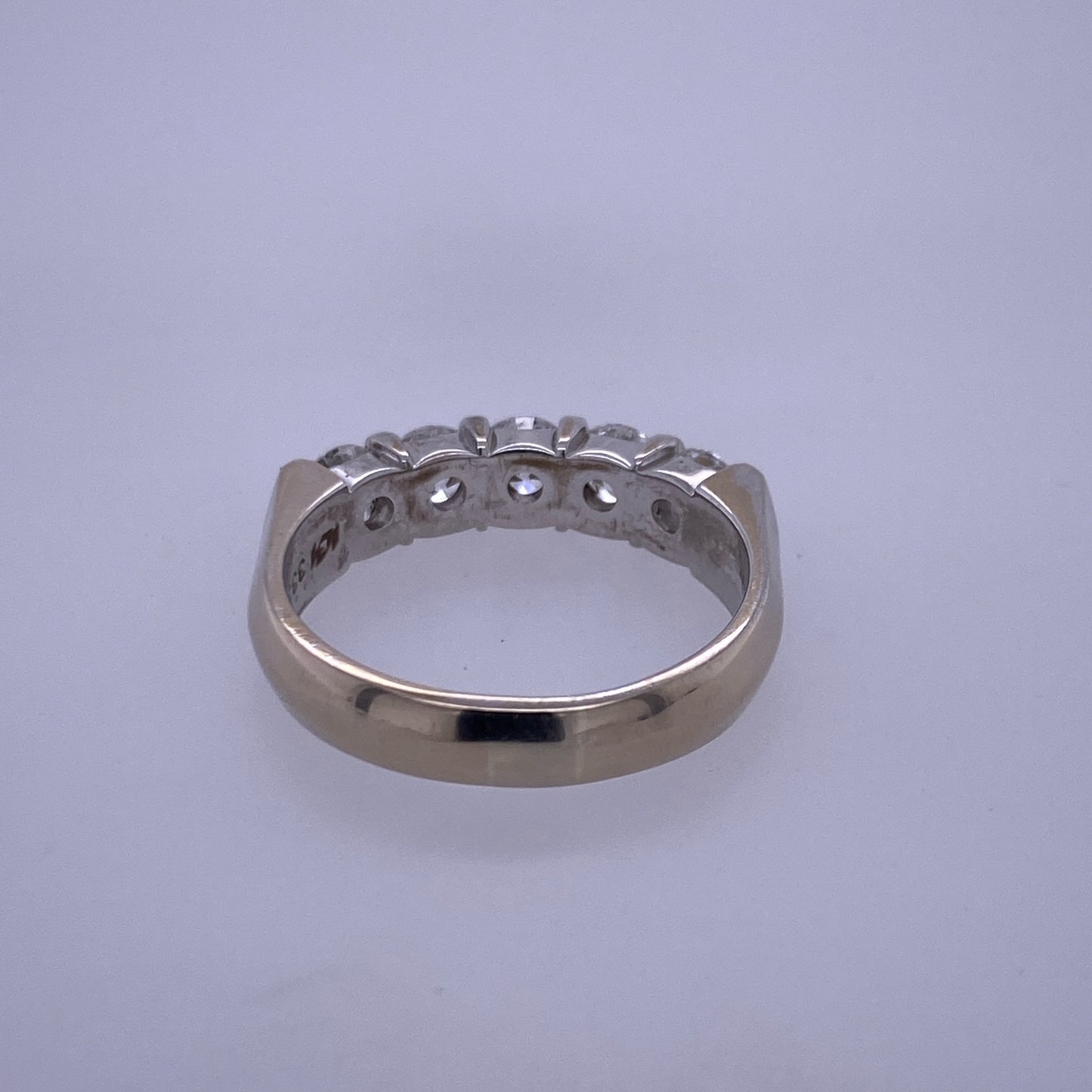 14k White Gold 5 Stone Diamond Ring