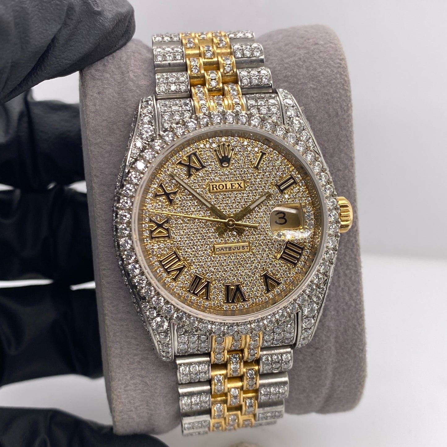 Rolex 116233 Two-Tone 36mm Iced-Out Diamond Watch