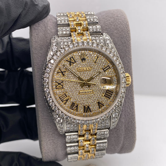 Rolex 116233 Two-Tone 36mm Iced-Out Diamond Watch