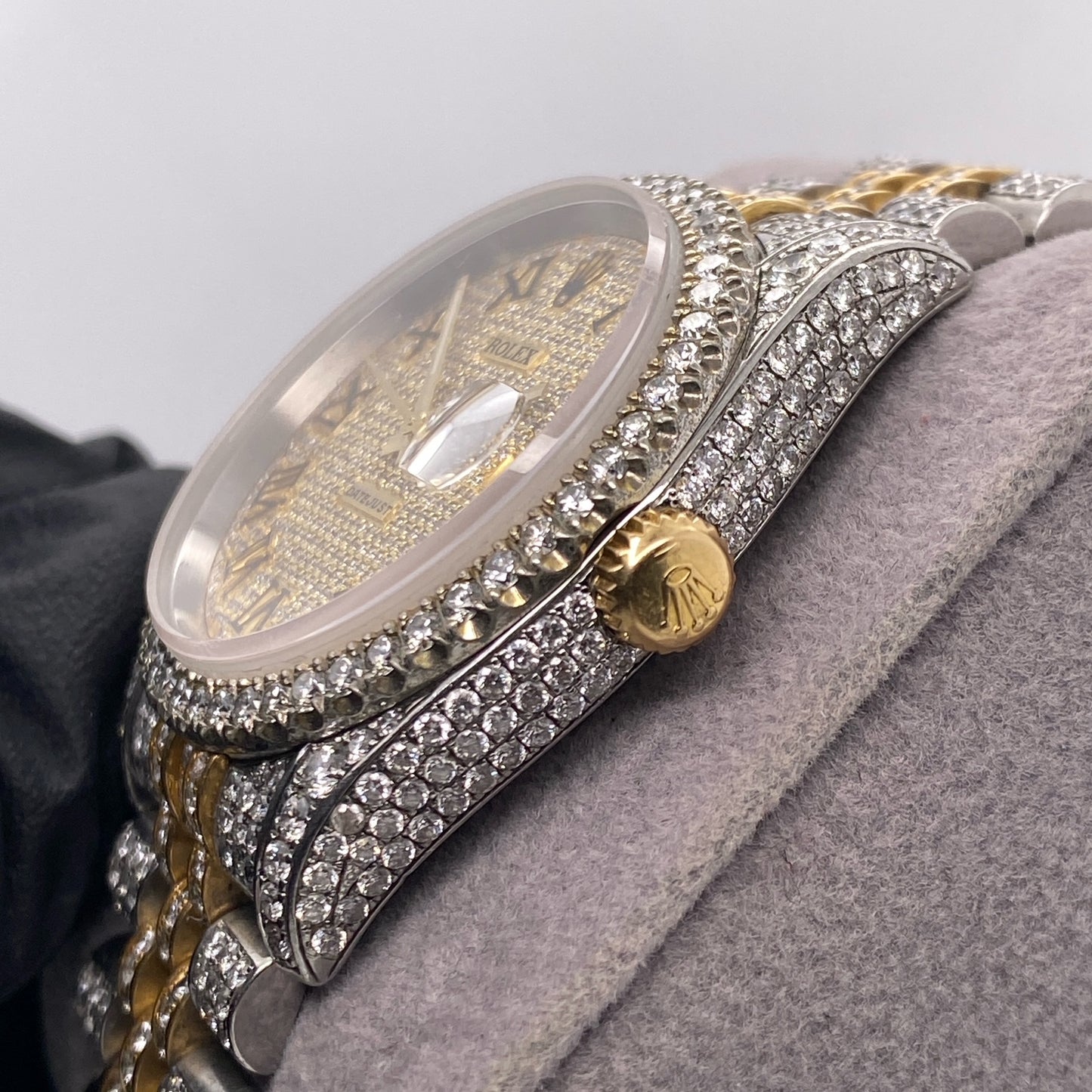 Rolex 116233 Two-Tone 36mm Iced-Out Diamond Watch