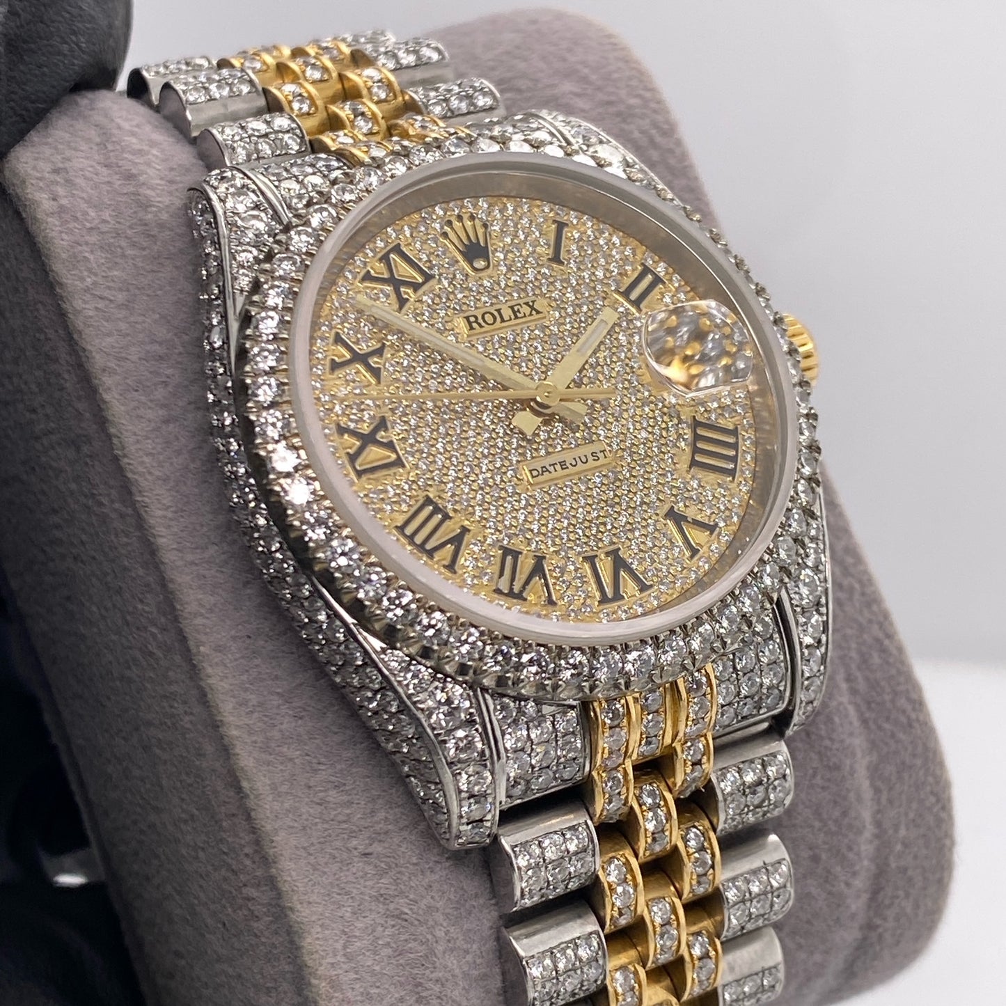 Rolex 116233 Two-Tone 36mm Iced-Out Diamond Watch