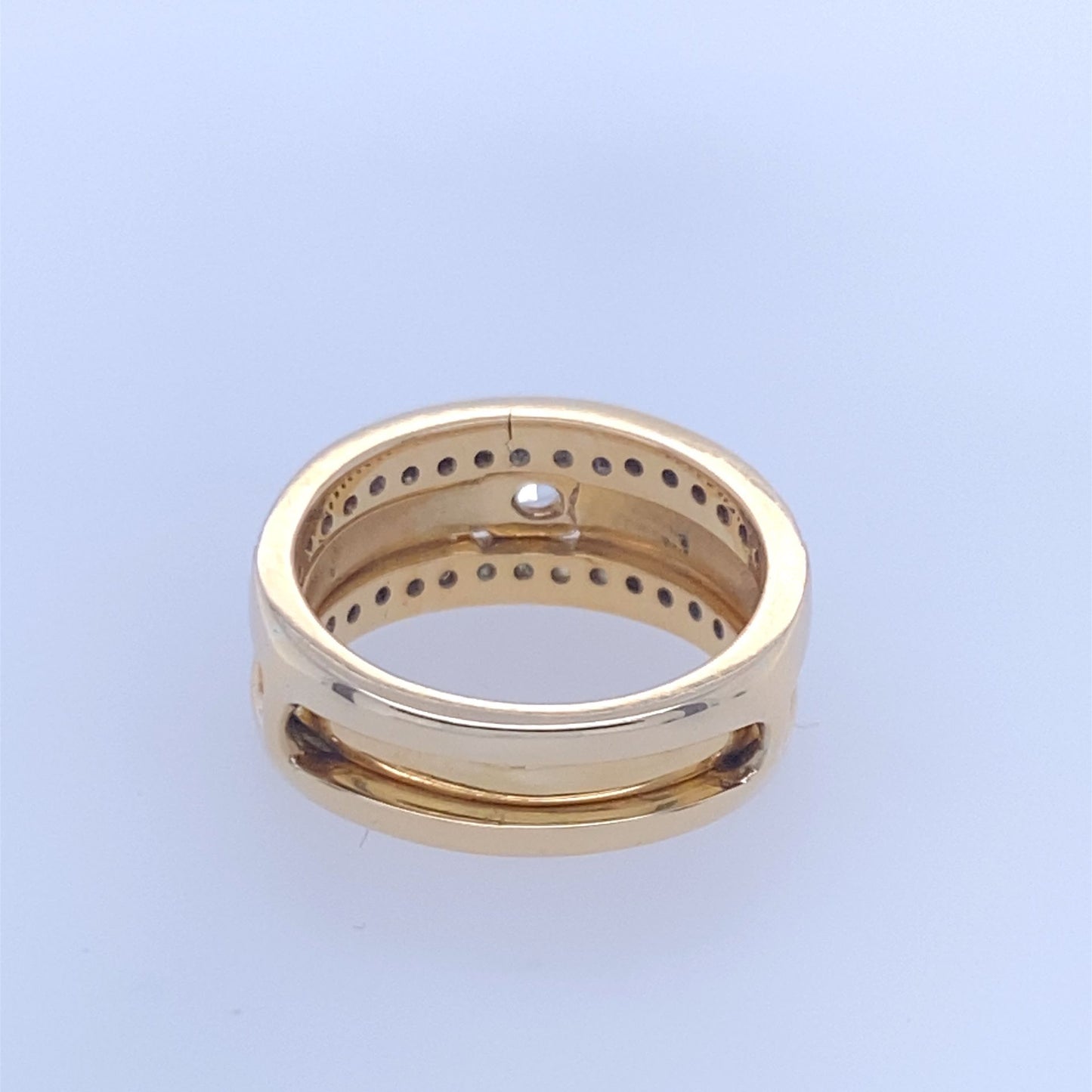 14k Yellow Gold Diamond Ring W/ Matching Guard