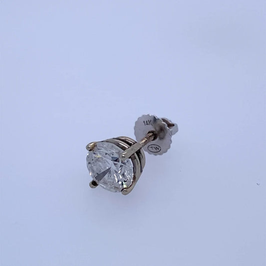 Single Stud Earring/1.00CT/Natural Diamond