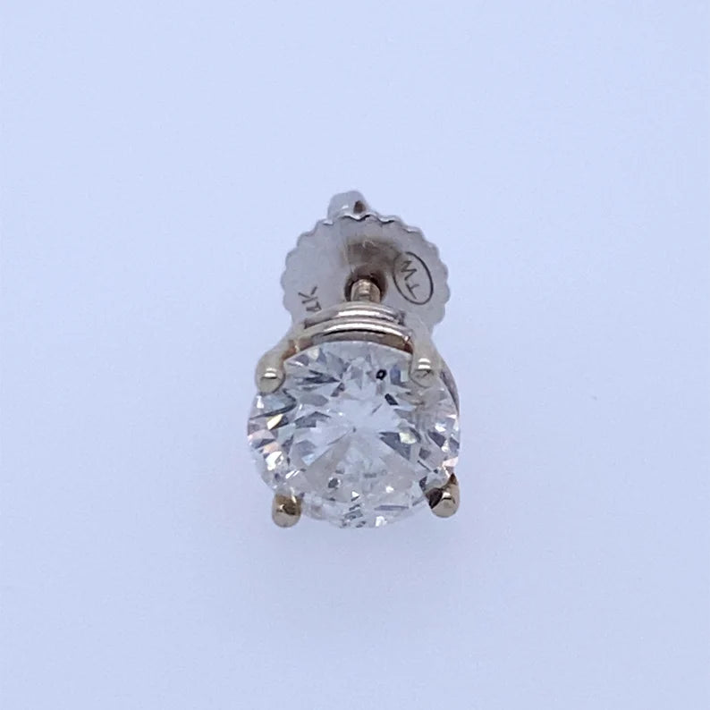 Single Stud Earring/1.00CT/Natural Diamond