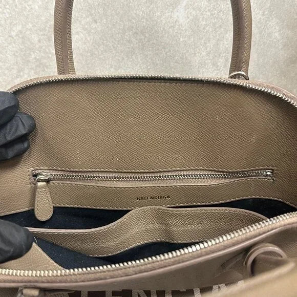 Balenciaga XXS Ville Darkish Grey Tote Bag